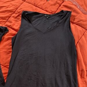 Buckle Black V-Neck Sleeveless Tank Top